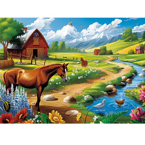 300 Pieces Puzzles for Adults WSCXSC Jigsaw Puzzles Games Brain Teaser Thick Paper Animals Puzzles Pieces Fit Together Challenging Puzzle for Adult Children Elderly Gift Toy 20.5 x 15 in