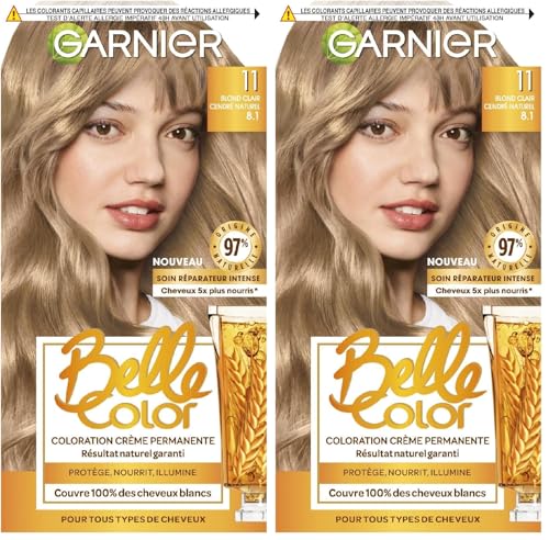Coloration Permanente 11 Blond Cendré Naturel Belle Color Garnier La Boîte - vue 3