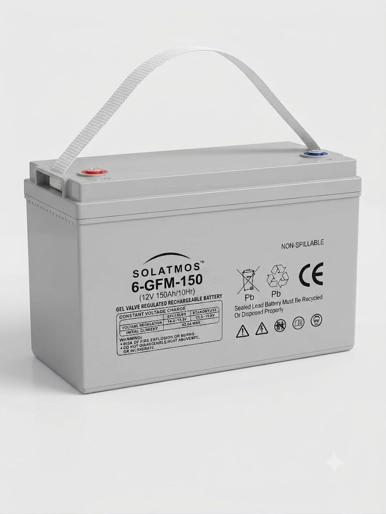 BATTERIA 150AH 12V GEL VRLA PER KIT FOTOVOLTAICO UPS ENERGIA SOLARE CAMPER BAITA