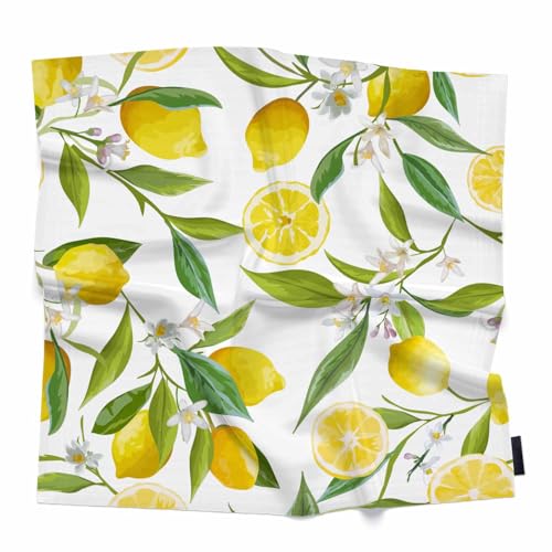 Golden Floral Pattern Head Scarf Silk Feel Like Color Damask Color Luxury Bandana Soft for Women Girls