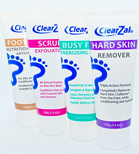 Clearzal Busy Feet Cooling Energizing Foot Cream, Packed With Menthol For Pain Relief For Tired Achy Feet, Refreshes And Rejuvenates, Helps To Provide Relief From Neuropathy, 3.4 Ounce Tube #TOP6