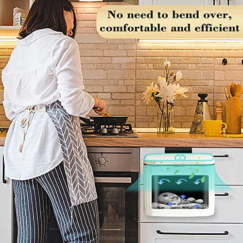 Kitchen Compost Bin Trash Can With Lid, Detachable Stainless Steel Small Trash Can Compost Bin Countertop, Wall-Mount Kitchen Trash Bin For Cabinet, Under Sink, Bathroom (1.05 Gallon, 4L Ivory White) #TOP3
