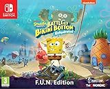 F.U.N. Edition: Das Spiel, je 1 Figur von SpongeBob, Patrick + Sandy, 1 Satz Tiki Schlüsselanhänger, Wandstickers, 6 Lithografien + Tennissocken