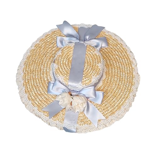 Sombrero de sol femenino estilo Victoriano de paja miniatura 3
