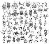 Kinteshun Zoo Animals Charms,Alloy Multistyle Creatures Insects Birds Charm Pendant for DIY Jewelry