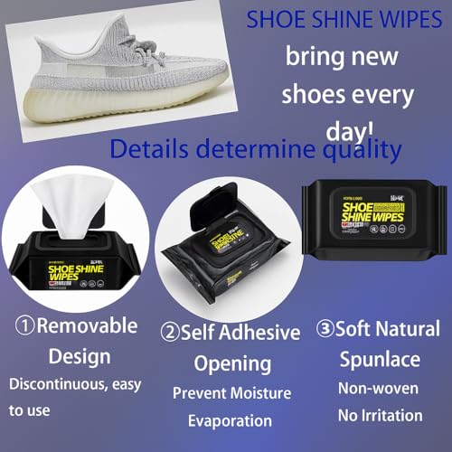 Image of adbeni Shoe Shine Wipes | Quick Sneaker & Shoe Cleaner | Cleaning Wet Wipes for Canvas, Rubber & Synthetic Shoes | Removes Dirt, Dust & Stains | Travel-Friendly, Gentle Formula
