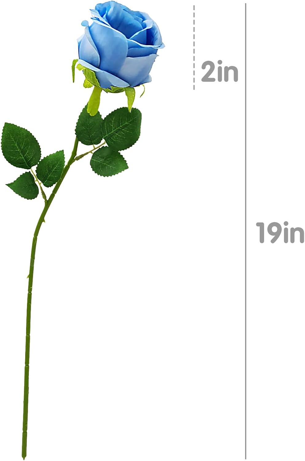 hailanbao Blue Artificial Roses with Long Stems, 36Pcs Realistic Roses Artificial Flowers, Faux Roses | Bulk Fake Flowers for Home Decor, Wedding Party Table Centerpieces, DIY Bouquet