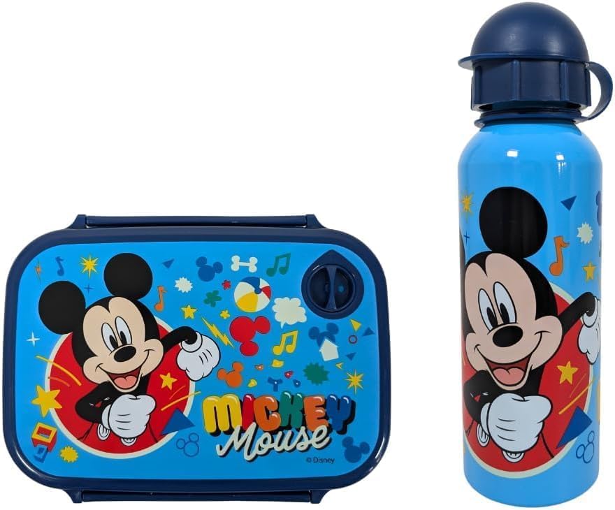 Boîte à Déjeuner Enfants Spiderman - Ensemble Boîte Sandwich + Bouteille Aluminium 500 Ml Sans BPA