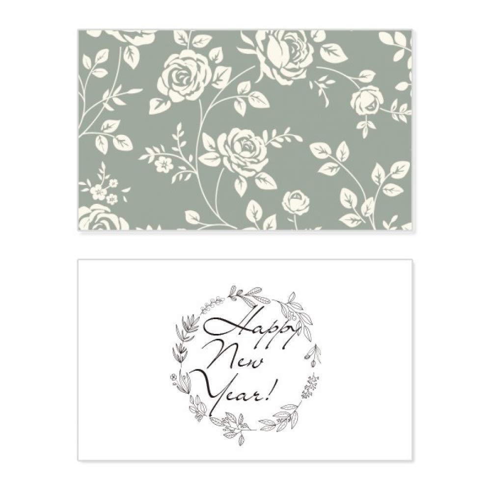 Tarjeta de Año Nuevo con diseño de rosa para decorar tu mesa y felicitar 5