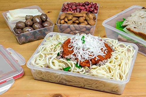 Bento Lunch Box 3Pcs Set 24Oz - Meal Prep Containers Microwavable - Bpa Free - External Leak Proof - Portion Control Containers - Food Prep Containers Dishwasher Friendly - Snap Locking Lid #TOP7