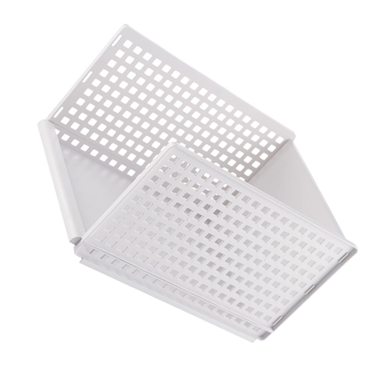 Alipis Stackable Plastic Clothes Storage Basket Multi Purpose Organizer for Jeans T Shirts and Pants Capacity Closet Storage Holder Lightweight