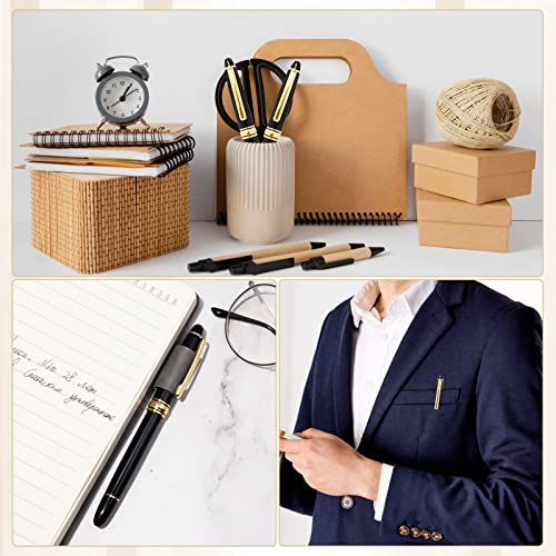 Pafuwei Luxury Fountain Pen Set,0.5Mm Ink Pen With Fountain Pen Case Refillable Fountain Pen Ink Pens Medium Point For Writing Men Father's Day (Gold) #TOP4