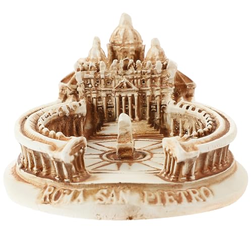 Totority Resin Saint 's Basilica Model: Building Model Simulation Building Model Artificial White Resin Vatican Ancient Architecture