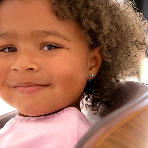 925 Sterling Silver Enamel Color Leaping Dolphins Screw Back Earrings for Young Girls - Beautiful Small Dolphin Screw Backs for Little Girls - Fun and Fashionable Stud Earrings for Kids2