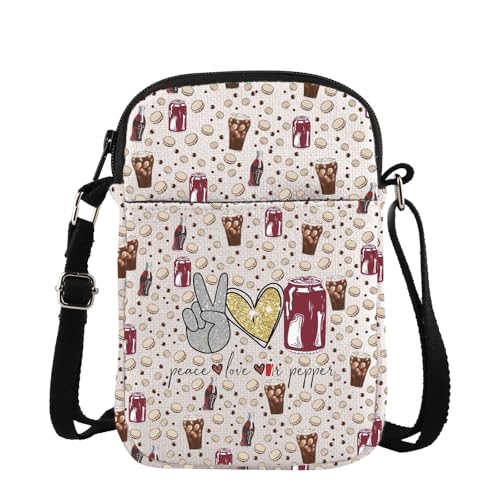 TSOTMO Drinks Merch Gift Soda Gift Drinking Crossbody Bag for Drinks Lovers Soda Lovers (Peace PE cross)