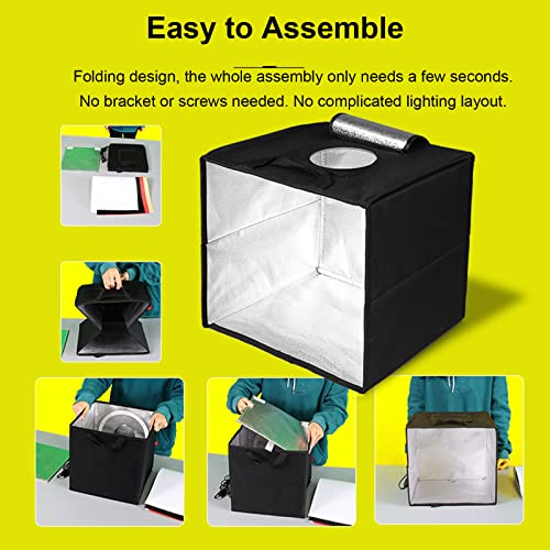 Strachey Mini Photo Studio Light Box Kit de tenda de tiro portátil com iluminação dobrável Softbox c