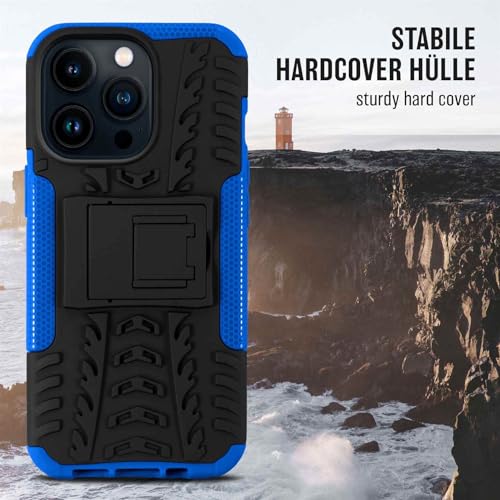Coque Apple iPhone 15 Pro ONEFLOW blindée avec support bleu noir - 2
