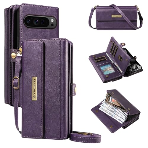 Coque Pixel 10 Pro portefeuille violette pour libérer vos poches et mains