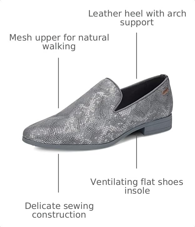 Image of UUBARIS Mens Dress Loafers Tuxedo Suit Slip on Shoes