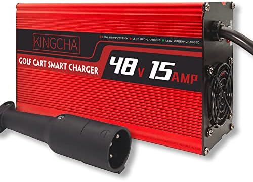 KINGCHA 15 AMP Club Car Battery Charger for 48 Volt Golf Carts