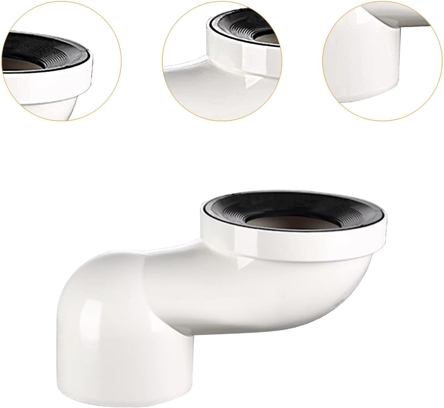 Toilet Seat Shifter Plumbing Pipe Tub Waste, Professional Drain Shifter Bathroom Fixture Part, white 12.5cm