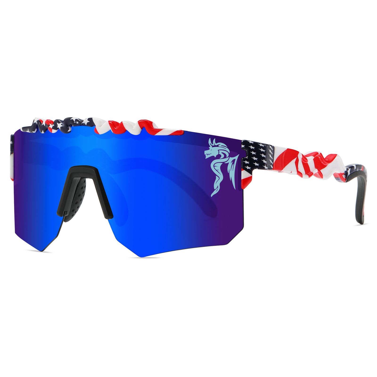 RICONE Occhiali da sole polarizzati UV400 per adulti, ragazzi, ragazze, uomini, donne, baseball, sport, attività all'aperto