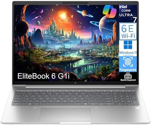 HP EliteBook 6 G1i Laptop Computer with Intel Ultra 7 255U, for H...
