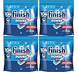Finish Powerball Power All in 1 Pastillas para el lavavajillas todo en 1-4 Packs ahorro de 104 pastillas - 416 Pastillas