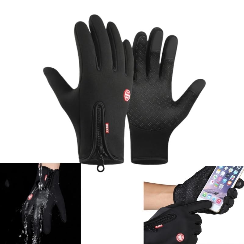 HGRYNDRO Work Gloves for Men and Women, Waterproof Touch Screen Gloves for Outdoor Riding and Work, Waterproof and Warm Touch Screen Cold Gloves for