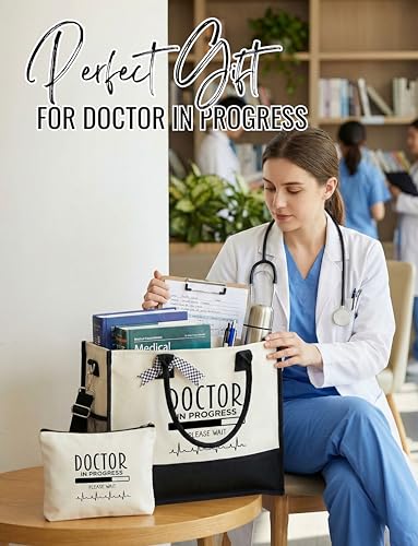 Bolso Tote para estudiante de doctorado con cierre y correa miniatura 2