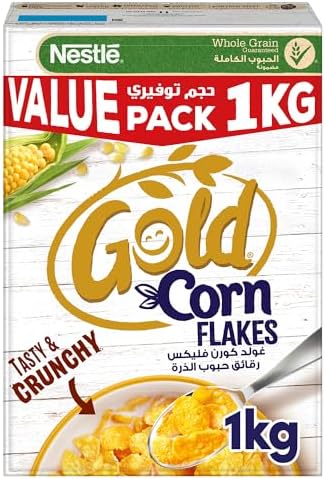 Nestle Gold Cornflakes Cereal 1kg, White