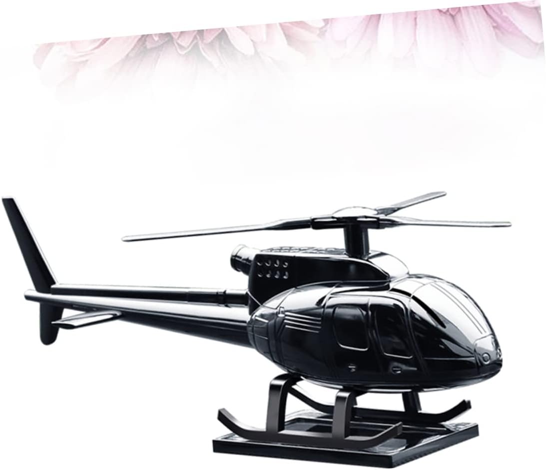 Garneck 1pc Solar-Powered Alloy Helicopter Car Dashboard Decoration with Function Rotating Airplane Ornament for Relief and Nature Enjoyment for Decor