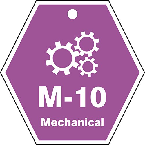Tag M-10 Accuform TDK610VPM plaquette plastique violette x5