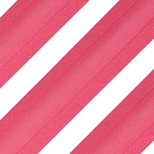 Realm Bias Binding Tape, Cotton, 1 Inch / 25mm - 5 Metres (Fuchsia)