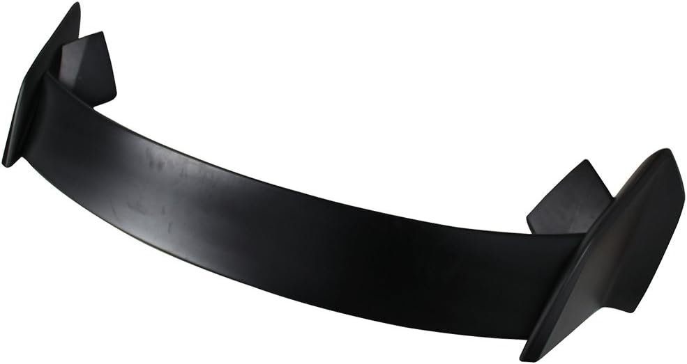 IKON MOTORSPORTS, Trunk Spoiler Compatible with 2012-2015 Honda Civic Sedan 4-Door, TR Style Unpainted Black ABS Plastic Rear Trunk Lid Spoiler Wing Lip