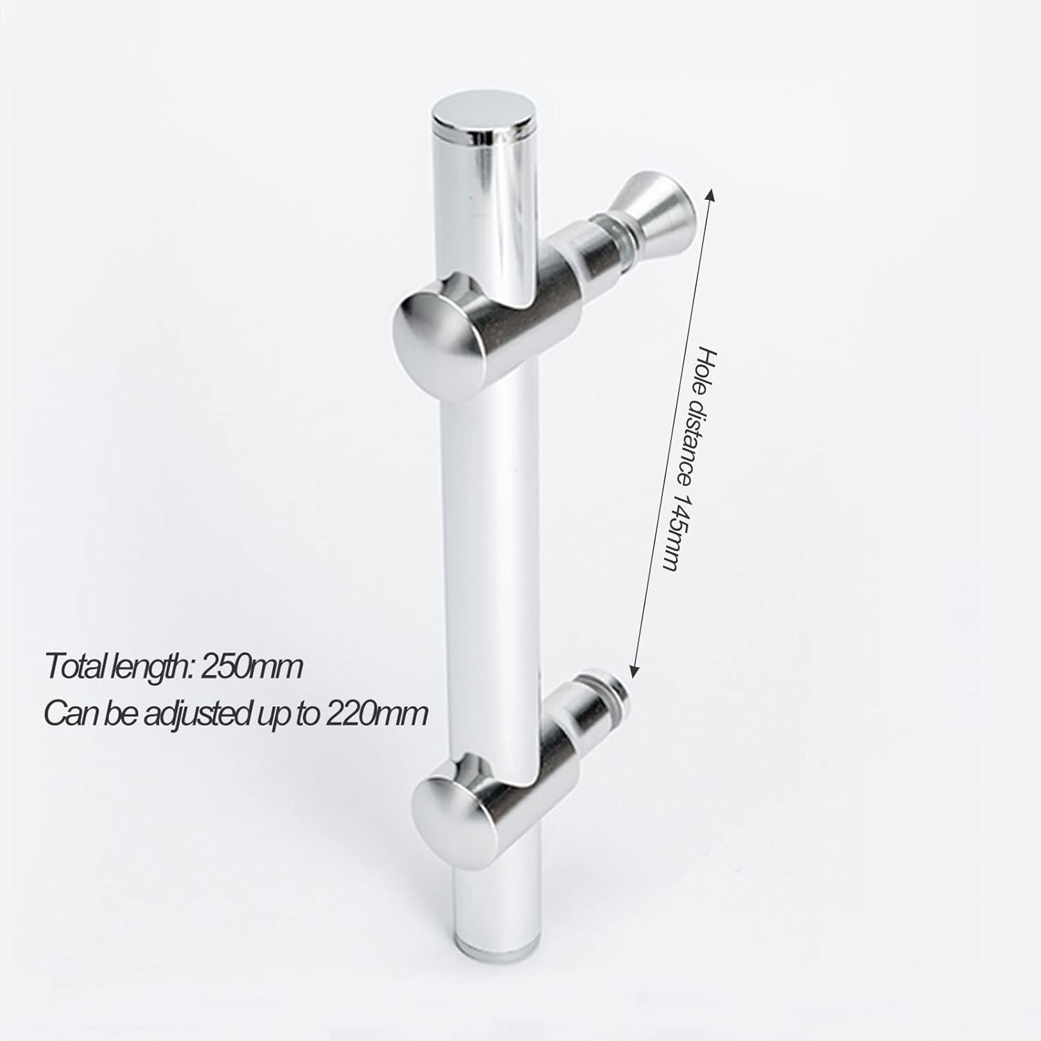Shower Door Handle knob, Chrome Shower Glass Door Handles Pull Handle for Shower Enclosure Screen Internal/External Bathroom Door Knobs (Size : 145mm)