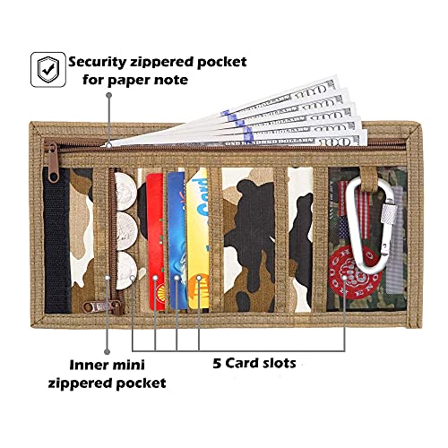 Rough Enough Kids Wallets For Boys Girls Teen Wallet With Neck Lanyard Camo Canvas #TOP2