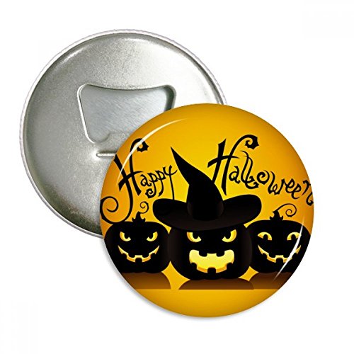 Cadeau Halloween décapsuleur aimant et badges magnétiques argentés 3pcs - 2
