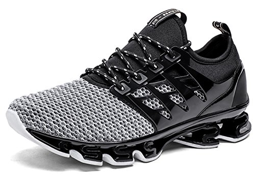 SKDOIUL Men Walking Sneaker Men Running Sneakers Casual Running Shoes Youth Boys Sneakers Sport Running Shoes mesh Breathable Mens Trail Outdoor Shoes Grey Size 8 (8066grey41)