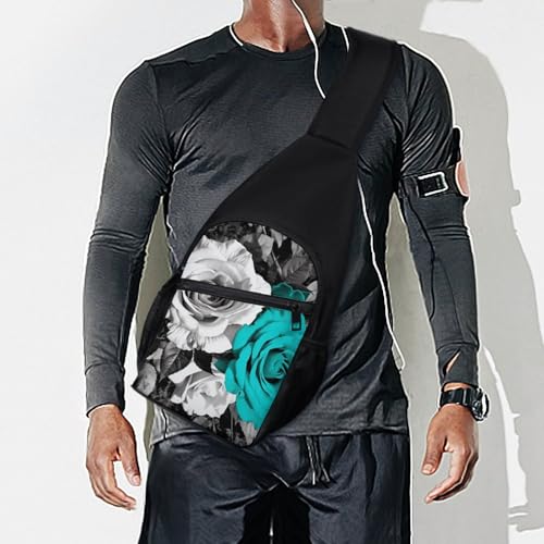 Mochila bandolera ligera floral para senderismo y viaje miniatura 7