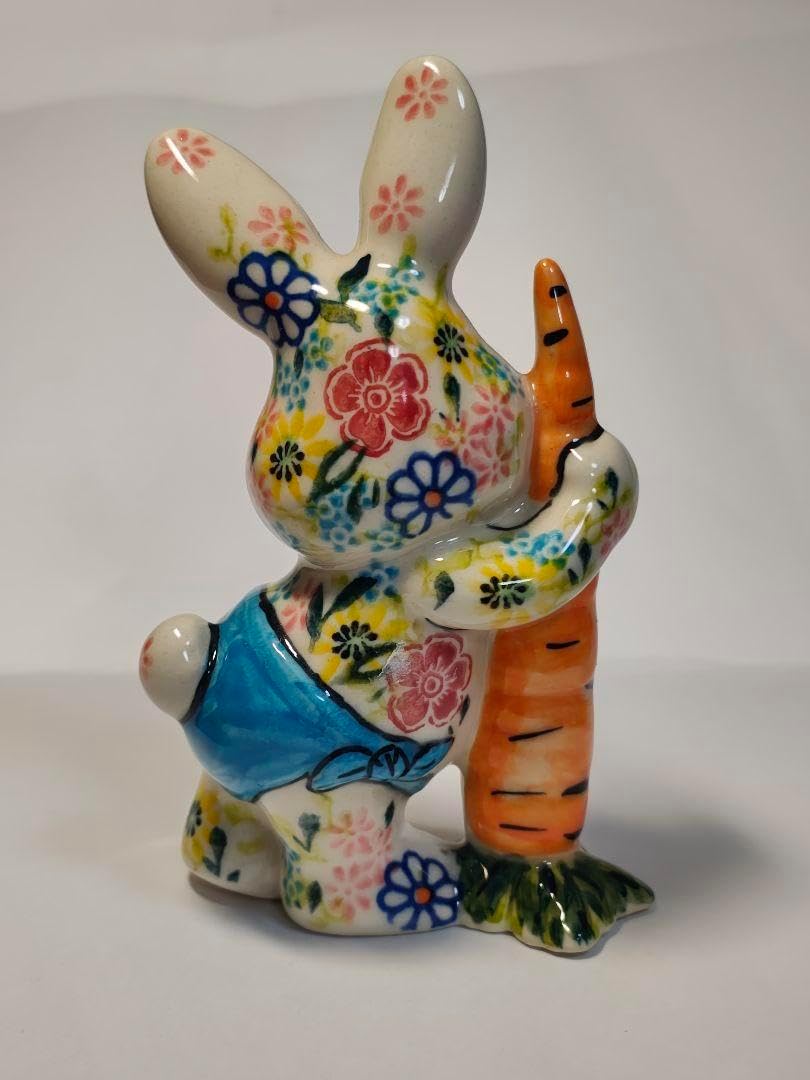 ポーリッシュポタリー　「ウサギとニンジン」 VEＮＡ社 ポーリッシュポタリー 「ウサギとニンジン」 VENA社