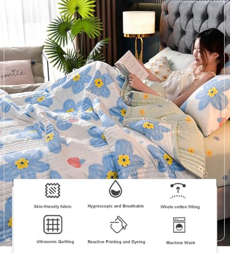 Couette fraîche pour nuits chaudes en coton lavé et microfibre douce L - 4