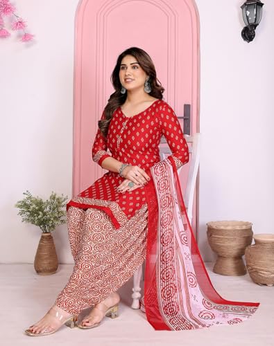 Image of Yashika Unstiched Crepe dress materials | Crepe Salwar Suit for women with dupatta | suit material for women unstitched