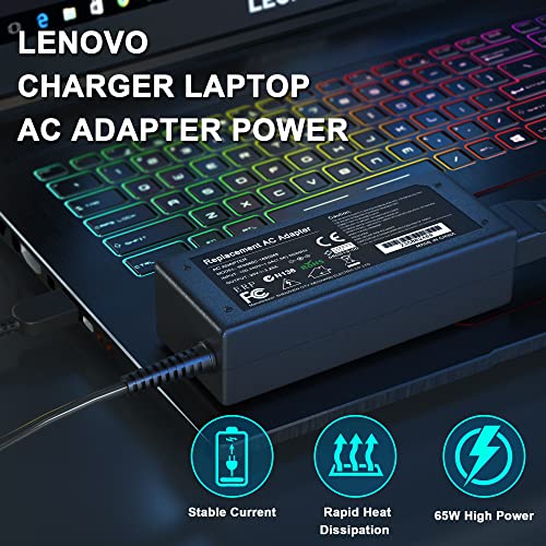 65W 45w UL List Replacement Charger for Lenovo Square Connector for Thinkpad T440 G50 T460 T470 T450, X1 Carbon, Flex 3 ADLX45NDC2A PA-1650-72 Laptop-Power Supply Cord(Not USB-C!)