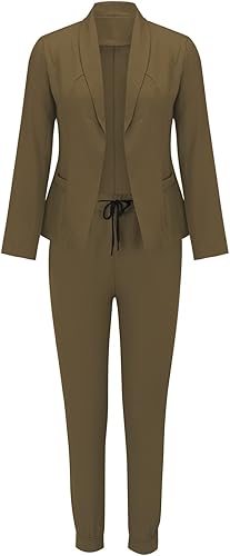 Miniatura 5 de 2 Piece Outfits for Women Casual Business Work Blazers Suit Dressy Lapel Open Front Blazer Jackets and Pants Sets