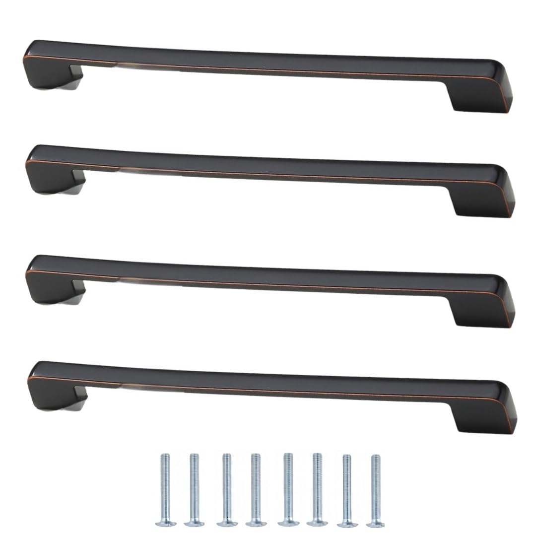 NLQCSXWEP Zinc Alloy Cabinet Bow Handle, Zinc Alloy Cabinet Handles Pack of 4 Multicolor 96-320mm(320mm Black and Red)