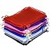 Wudygirl 100 PCS Drawstring Organza Bags 5X7 inches Jewelry Pouches Wedding Baby Shower Party Candy Favor Bags (100 pcs Mix, 5X7)