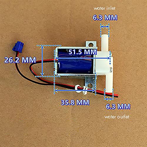 Électrovanne miniature d'eau DC 12V 0.24A pour machine à café