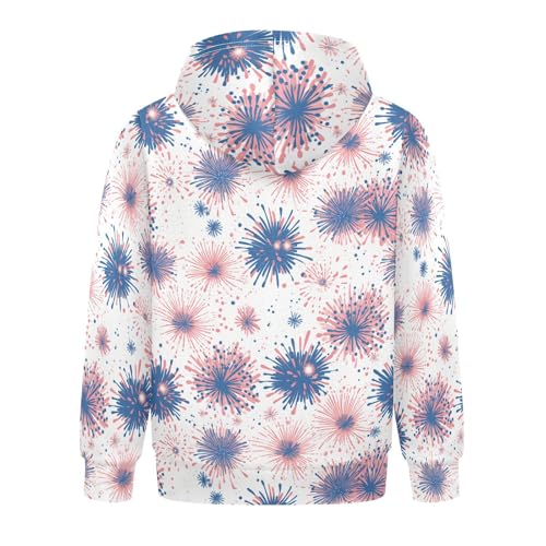 KLL Fireworks Toddlers and Girls' Sweatshirt Fashion Pullover Top Streetwear Kangaroo Pocket2