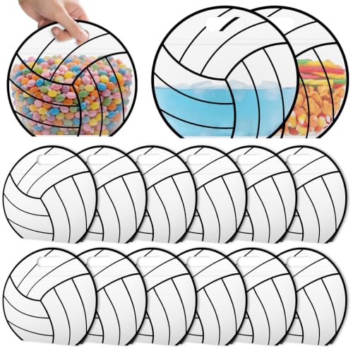 AKAIXI 12pcs 3.5 Mil Thickened Volleyball Snack Bags Reusable Sealed Bags